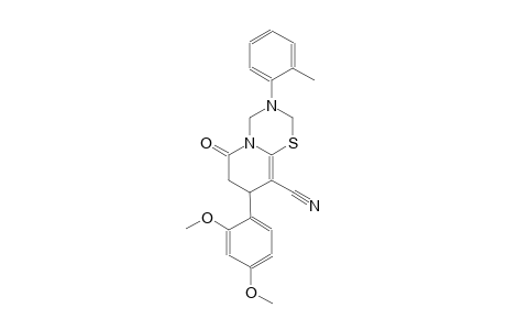 2H,6H-pyrido[2,1-b][1,3,5]thiadiazine-9-carbonitrile, 8-(2,4-dimethoxyphenyl)-3,4,7,8-tetrahydro-3-(2-methylphenyl)-6-oxo-