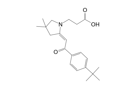 3-[4',4'-Dimethyl-2'-[2''-oxo-2''-(4"'-t-butylphenyl)ethylidene]-pyrrolidin-1'-yl}propionic acid