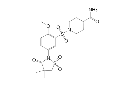 4-piperidinecarboxamide, 1-[[5-(4,4-dimethyl-1,1-dioxido-3-oxo-2-isothiazolidinyl)-2-methoxyphenyl]sulfonyl]-