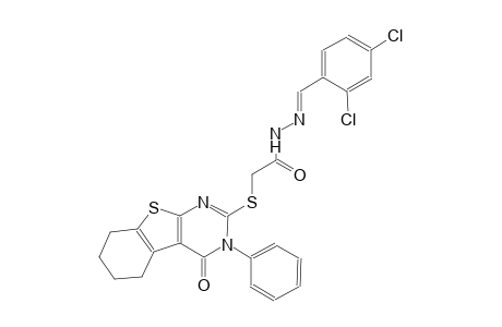 N'-[(E)-(2,4-dichlorophenyl)methylidene]-2-[(4-oxo-3-phenyl-3,4,5,6,7,8-hexahydro[1]benzothieno[2,3-d]pyrimidin-2-yl)sulfanyl]acetohydrazide