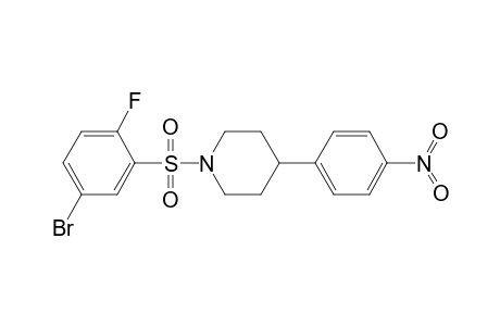 1-(5-Bromo-2-fluoro-benzenesulfonyl)-4-(4-nitro-phenyl)-piperidine