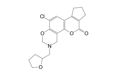 2H-cyclopenta[4,5]pyrano[2,3-f][1,3]benzoxazin-6(7H)-one, 11-chloro-3,4,8,9-tetrahydro-3-[(tetrahydro-2-furanyl)methyl]-
