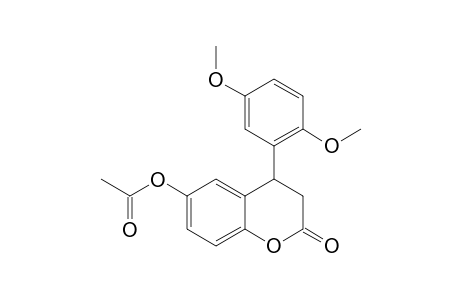 (+/-)-6-ACETOXY-4-(2',5'-DIMETHOXYPHENYL)-3,4-DIHYDROCOUMARIN