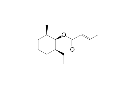 (1R*,2S*,6R*)-2-ethyl-6-methyl cyclohexyl (E)-but-2-enoate
