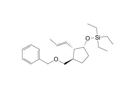 (1R*,2S*,3R*)-1-(Benzyloxymethyl)-2-[(E)-1'-propenyl]-3-[(triethylsilyl)oxy]-cyclopentane