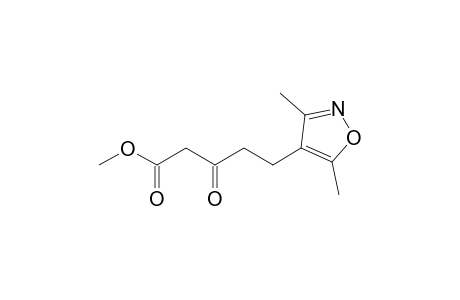 3,5-dimethyl-β-oxo-4-isoxazolevaleric acid, methyl ester