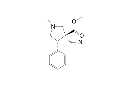 (+/-)-METHYL-(3R,4S)-3-(AMINOMETHYL)-1-METHYL-4-PHENYL-PYRROLIDINE-3-CARBOXYLATE