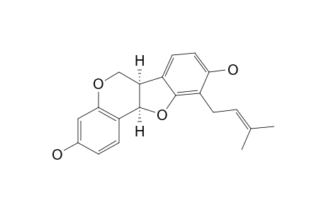 PHASE-OLLIDIN;(6AR,11AR)-3,9-DIHYDROXY-10-ISOPRENYL-PTEROCARPAN