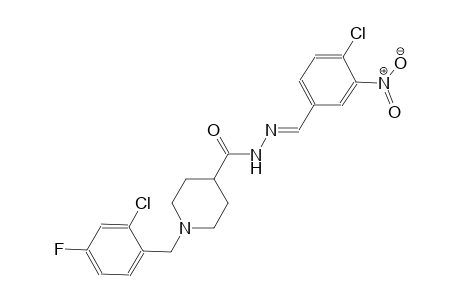 1-(2-chloro-4-fluorobenzyl)-N'-[(E)-(4-chloro-3-nitrophenyl)methylidene]-4-piperidinecarbohydrazide