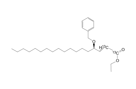 (2E,4R)-[1,2-13C]Ethyl 4-benzyloxy-2-octadecenoate