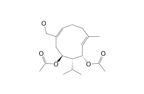 PULICANADIENE-C;(1E,4E)-6-ALPHA,8-BETA-DIACETOXY-7-BETA-H-GERMACRA-1(10),4-DIEN-14-OL