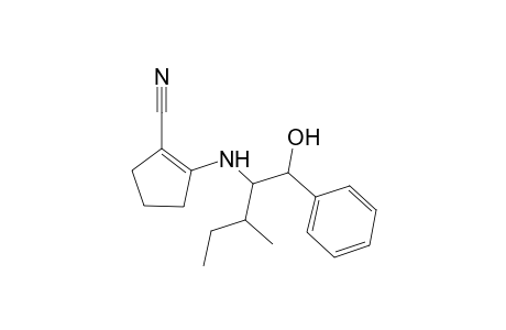 2-{1-[(.alpha.-Hydroxybenzyl)-2-methybutyl]amino}-1-cyclopentene-1-carbonitrile