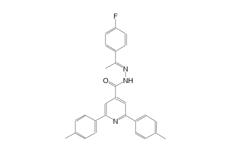N'-[(E)-1-(4-fluorophenyl)ethylidene]-2,6-bis(4-methylphenyl)isonicotinohydrazide