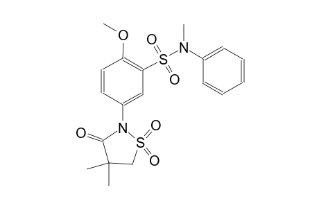 benzenesulfonamide, 5-(4,4-dimethyl-1,1-dioxido-3-oxo-2-isothiazolidinyl)-2-methoxy-N-methyl-N-phenyl-