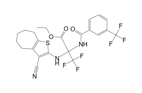 ethyl 2-[(3-cyano-5,6,7,8-tetrahydro-4H-cyclohepta[b]thien-2-yl)amino]-3,3,3-trifluoro-2-{[3-(trifluoromethyl)benzoyl]amino}propanoate
