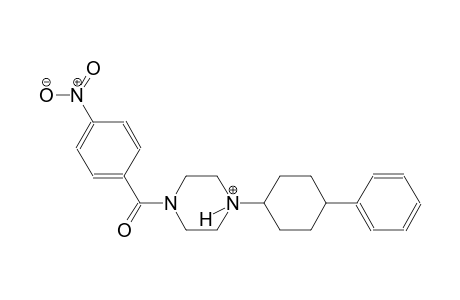 1-(4-nitrobenzoyl)-4-(4-phenylcyclohexyl)piperazin-4-ium