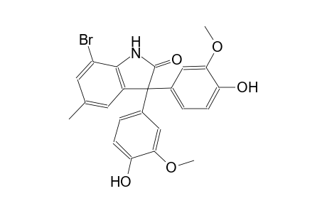 7-bromo-3,3-bis(4-hydroxy-3-methoxyphenyl)-5-methyl-1,3-dihydro-2H-indol-2-one