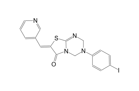 (7Z)-3-(4-iodophenyl)-7-(3-pyridinylmethylene)-3,4-dihydro-2H-[1,3]thiazolo[3,2-a][1,3,5]triazin-6(7H)-one
