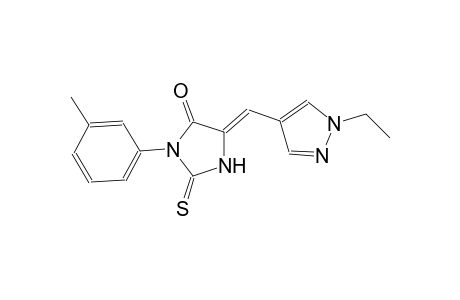 (5Z)-5-[(1-ethyl-1H-pyrazol-4-yl)methylene]-3-(3-methylphenyl)-2-thioxo-4-imidazolidinone