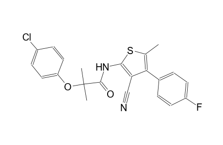 2-(4-chlorophenoxy)-N-[3-cyano-4-(4-fluorophenyl)-5-methyl-2-thienyl]-2-methylpropanamide