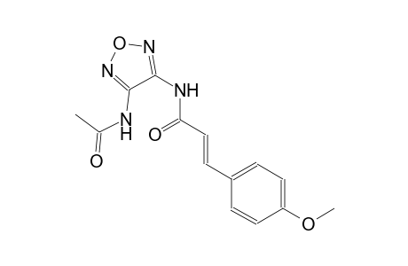 (2E)-N-[4-(acetylamino)-1,2,5-oxadiazol-3-yl]-3-(4-methoxyphenyl)-2-propenamide