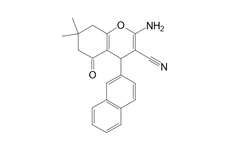 2-Amino-5,6,7,8-tetrahydro-7,7-dimethyl-4-(naphthalen-2-yl)-5-oxo-4H-chromene-3-carbonitrile