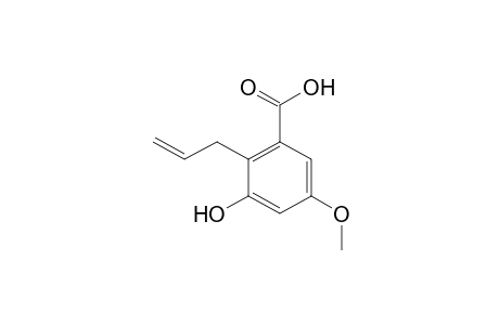 6-allyl-5-hydroxy-m-anisic acid