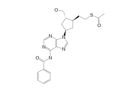 RAC-5'-[(ACETYLTHIO)-METHYL]-N(6)-BENZOYL-2',3',5'-TRIDEOXY-3'-(HYDROXYMETHYL)-1'-A-CARBAADENOSINE;S-(C-4-5'-(METHOXYCARBONYL)-T-2