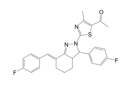 1-[2-[(7E)-3-(4-fluorophenyl)-7-[(4-fluorophenyl)methylene]-3a,4,5,6-tetrahydro-3H-indazol-2-yl]-4-methyl-thiazol-5-yl]ethanone