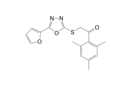 2-{[5-(2-furyl)-1,3,4-oxadiazol-2-yl]sulfanyl}-1-mesitylethanone