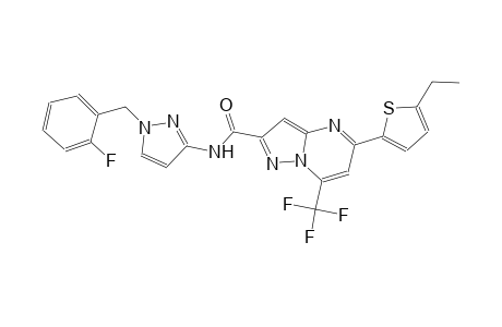 5-(5-ethyl-2-thienyl)-N-[1-(2-fluorobenzyl)-1H-pyrazol-3-yl]-7-(trifluoromethyl)pyrazolo[1,5-a]pyrimidine-2-carboxamide