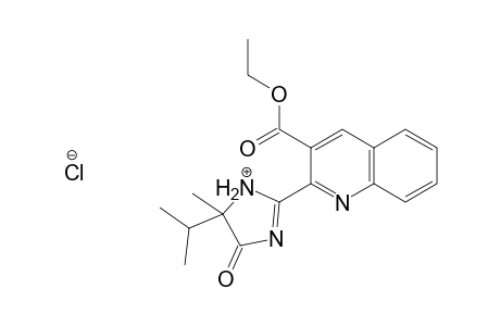 3-Quinolinecarboxylic acid, 2-[4,5-dihydro-4-methyl-4-(1-methylethyl)-5-oxo-1H-imidazol-2-yl]-, ethyl ester, monohydrochloride, salt