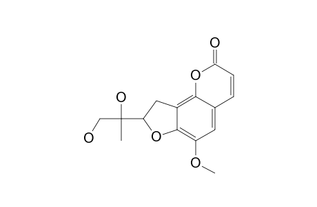 HEDYOTISCONE_C;8-(1,2-DIHYDROXY-1-METHYLETHYL)-6-METHOXY-8,9-DIHYDROFURO-[2.3-H]-CHROMEN-2-ONE