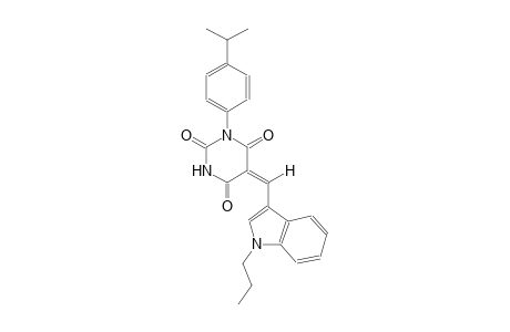 (5E)-1-(4-isopropylphenyl)-5-[(1-propyl-1H-indol-3-yl)methylene]-2,4,6(1H,3H,5H)-pyrimidinetrione