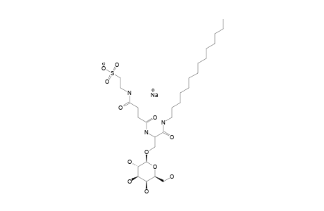 3-O-(BETA-D-GALACTOPYRANOSYL)-N-[3-(2-SULFOETHYLCARBAMOYL)-PROPIONYL]-L-SERINE-TETRADECANAMIDE;II-GAL-SER-[C14]-[C7SO3NA]