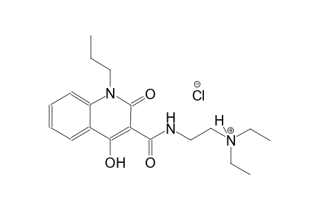 N,N-diethyl-2-{[(4-hydroxy-2-oxo-1-propyl-1,2-dihydro-3-quinolinyl)carbonyl]amino}ethanaminium chloride