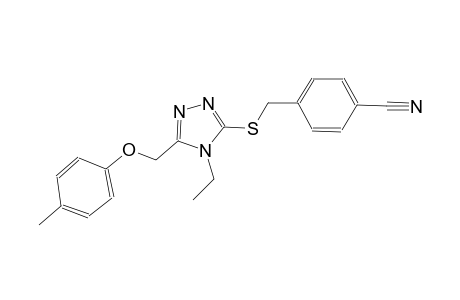 4-[({4-ethyl-5-[(4-methylphenoxy)methyl]-4H-1,2,4-triazol-3-yl}sulfanyl)methyl]benzonitrile