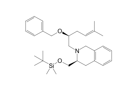 tert-Butyl-dimethyl-[[(3S)-2-[(2S)-5-methyl-2-phenylmethoxy-hex-4-enyl]-3,4-dihydro-1H-isoquinolin-3-yl]methoxy]silane