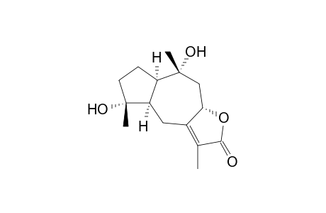4.alpha.,10.alpha.-Dihydroxy-1,5,11.alpha.,8.beta.H-guaian-8,12-olide [(+)-Zedolactone A]