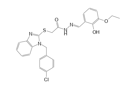 acetic acid, [[1-[(4-chlorophenyl)methyl]-1H-benzimidazol-2-yl]thio]-, 2-[(E)-(3-ethoxy-2-hydroxyphenyl)methylidene]hydrazide