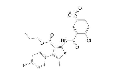 propyl 2-[(2-chloro-5-nitrobenzoyl)amino]-4-(4-fluorophenyl)-5-methyl-3-thiophenecarboxylate