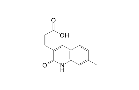 2-Propenoic acid, 3-(1,2-dihydro-7-methyl-2-oxo-3-quinolinyl)-, (Z)-