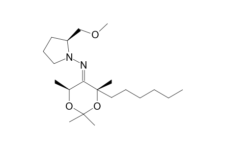 (E)-N-{(4S,6S)-4-Hexyl-2,2,4,6-tetramethyl-1,3-dioxan-5-ylidene}-N-[(2'S)-2'-methoxymethyl)tetrahydro-1'H-1'-pyrrolyl]amine