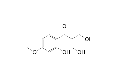 2-(hydroxymethyl)-1-(4-methoxy-2-oxidanyl-phenyl)-2-methyl-3-oxidanyl-propan-1-one
