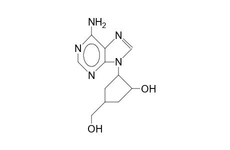 (.+-.)-Carbocyclic 3'-deoxy-adenosine