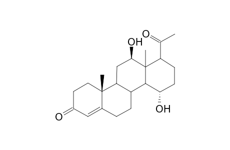 D-Homopregn-4-ene-3,20-dione, 12,15-dihydroxy-, (12.beta.,15.alpha.)-