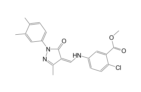 methyl 2-chloro-5-({(Z)-[1-(3,4-dimethylphenyl)-3-methyl-5-oxo-1,5-dihydro-4H-pyrazol-4-ylidene]methyl}amino)benzoate