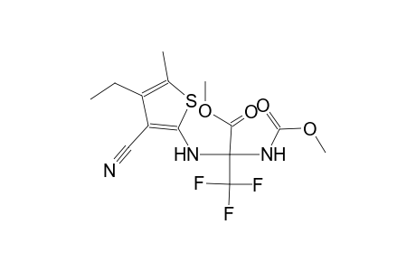 Methyl 2-[(3-cyano-4-ethyl-5-methyl-2-thienyl)amino]-3,3,3-trifluoro-2-(methoxycarbonylamino)propanoate