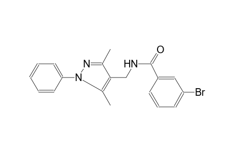 3-bromo-N-[(3,5-dimethyl-1-phenyl-1H-pyrazol-4-yl)methyl]benzamide