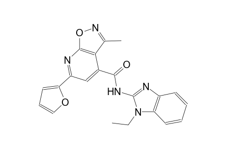 isoxazolo[5,4-b]pyridine-4-carboxamide, N-(1-ethyl-1H-benzimidazol-2-yl)-6-(2-furanyl)-3-methyl-